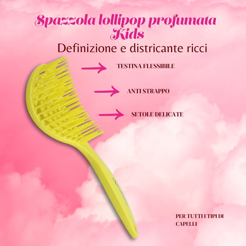 Kids Lollipop Scented Brush - Curl Definition and Detangling 