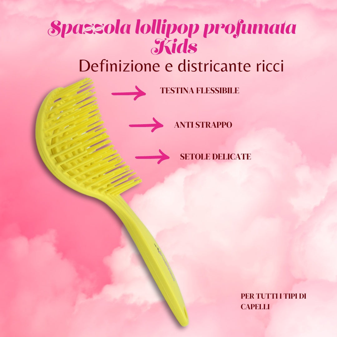 Spazzola Kids lollipop profumata - Definizione e districante ricci