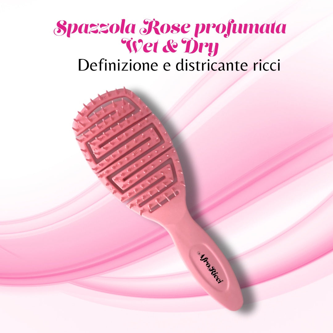 AfroRicci Wet &amp; Dry Brush Rose - Detangling and Curl Definition