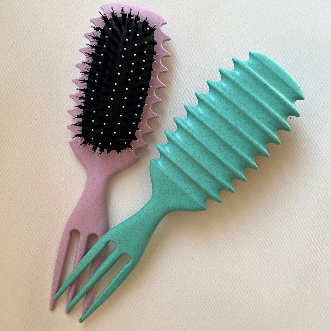 Spazzola Curl Designer per capelli ricci e afro - Colore Verde