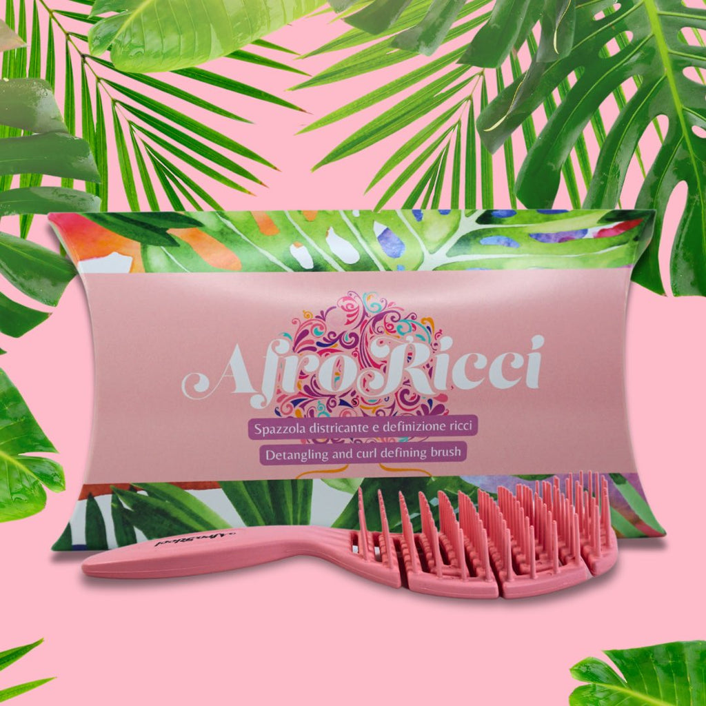 AfroRicci Spazzola Wet & Dry Rose - Districante e definizione ricci