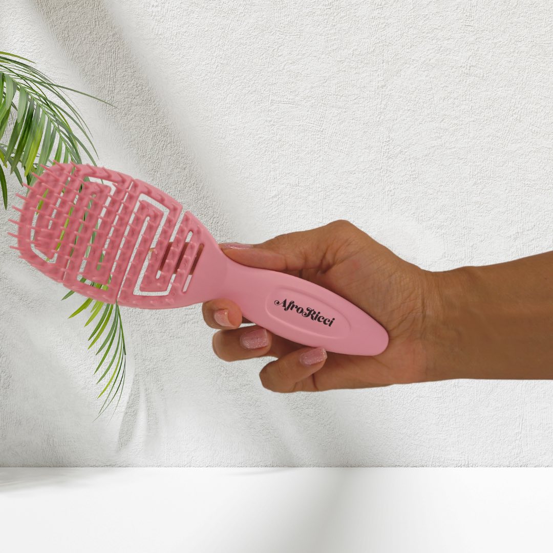 AfroRicci Wet &amp; Dry Brush Rose - Detangling and Curl Definition
