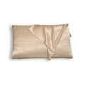 Federa in satin poliestere effetto seta 1 pezzo color beige