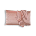 Federa in satin poliestere effetto seta 1 pezzo color rosa