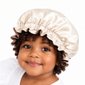 100% Satin Sleep Cap for Children (3-9 years old) Teal-Green Double-Sided
