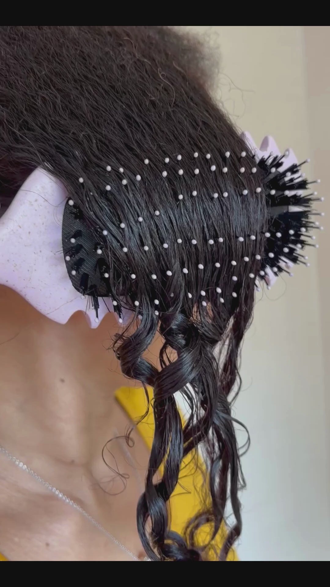 Spazzola Curl Designer per capelli ricci e afro - Colore Verde